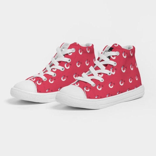 Boys Hightop Shoe - Magnet Red - One4Boys